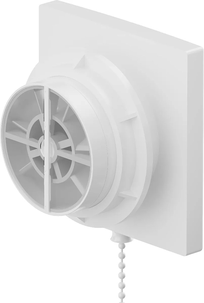 Kúpeľňový ventilátor MEXEN DXS 120 so spätnou klapkou a ovládaný lankom - biely, W9603-125K-00