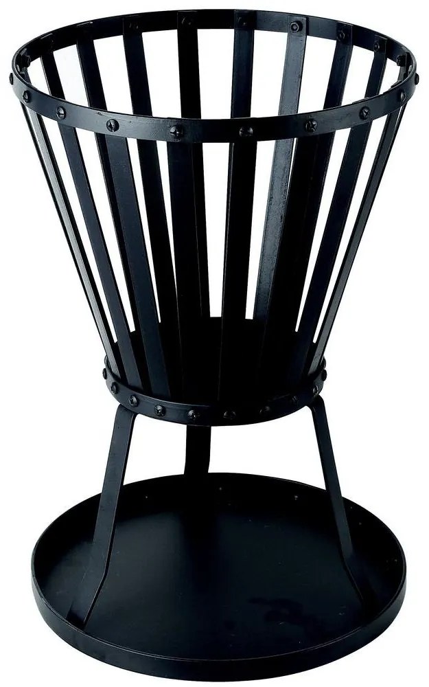 Prenosné ohnisko na drevo 50x35 cm čierna