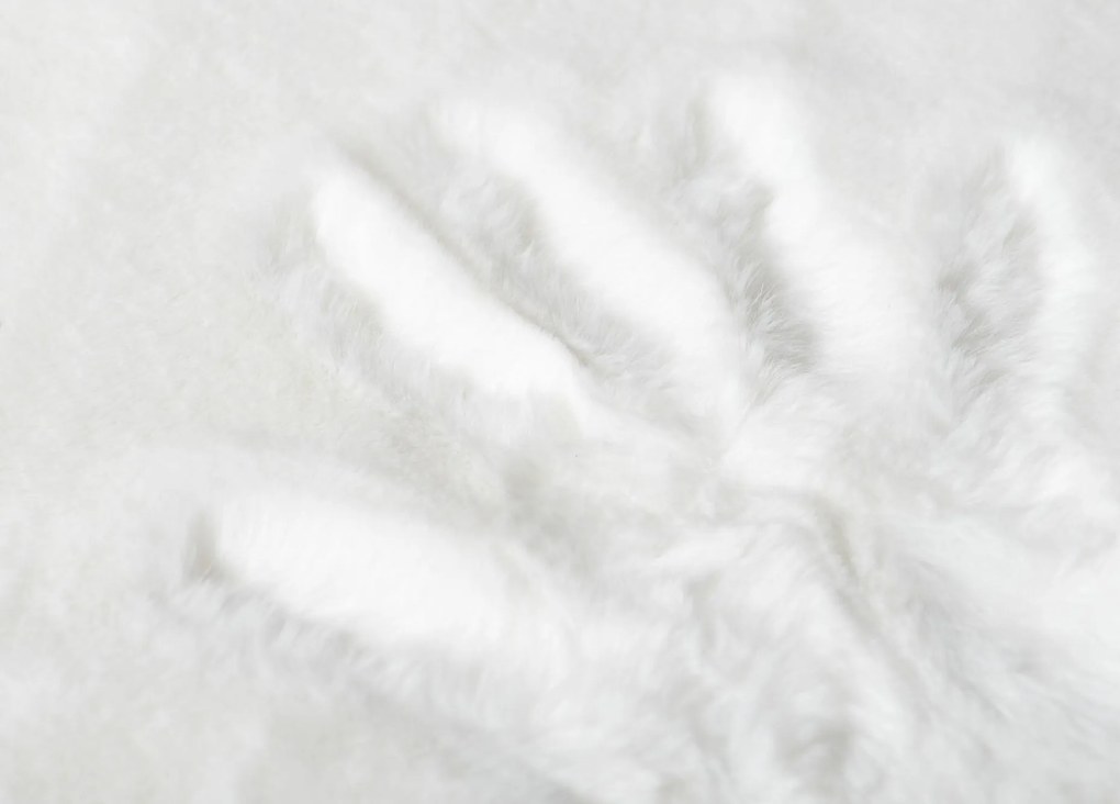 Kusový koberec RABBIT FUR - imitácia králičej kožušiny - biely
