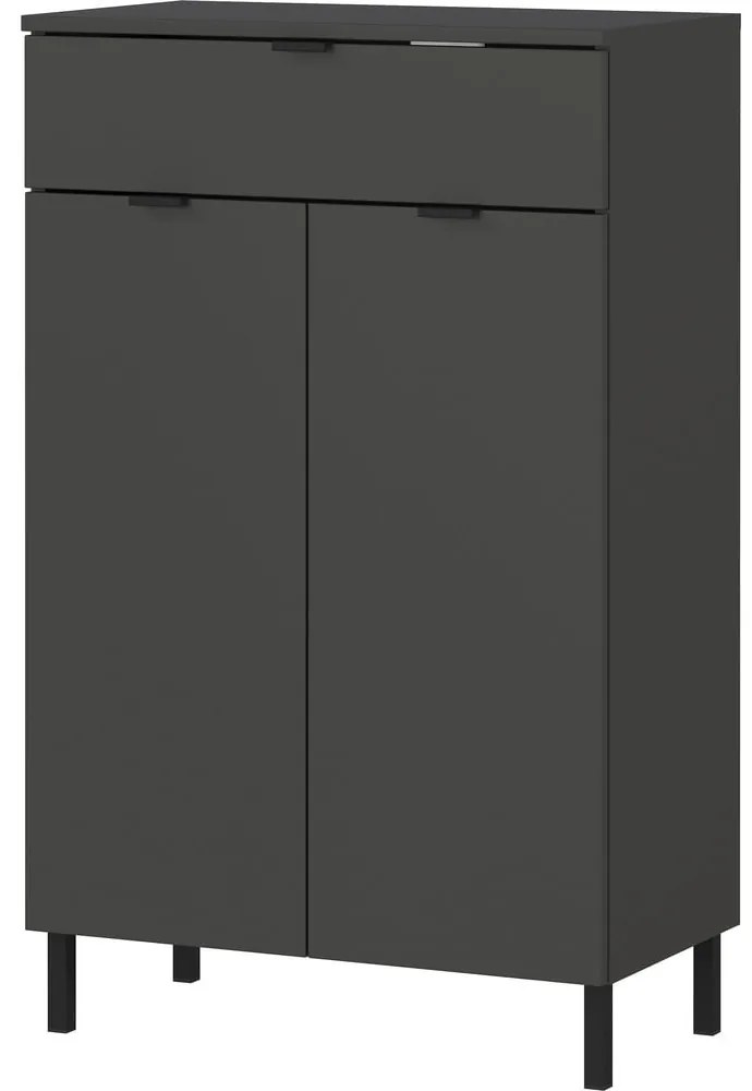 Antracitová vysoká kúpeľňová skrinka 60x97 cm Arcena – Germania