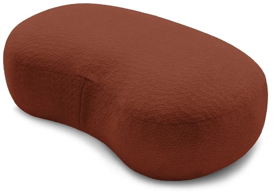 Podnožka z textílie buclé v tehlovooranžovej farbe Saint-Germain – Bobochic Paris