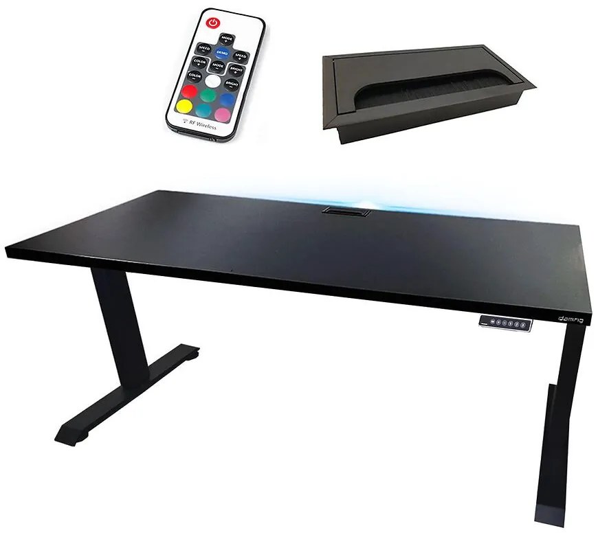 Písací Stôl Top Elektr. Čierna 136x66x2,8 Model 2