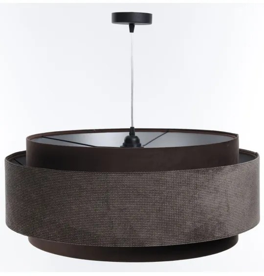 Luster na lanku DOBLO 1xE27/60W/230V pr. 60 cm hnedá/strieborná