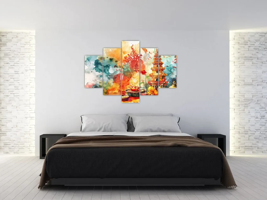 Obraz - Akvarelové ilustrácie (150x105 cm)