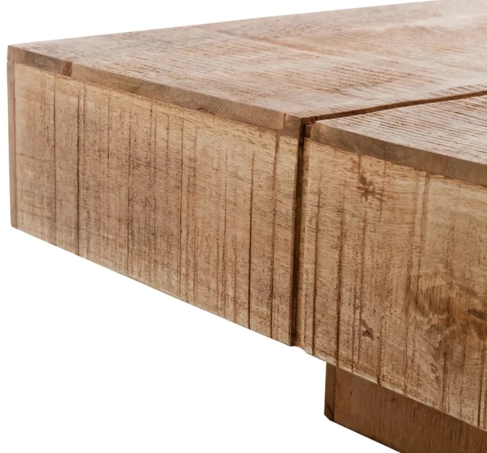 furniture-nabytek.cz - Masivní konferenční stolek Amberley z mangového dřeva, lakovaný, přírodní – 140×70 cm