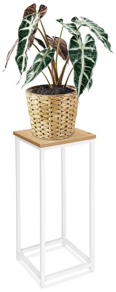 Kvetinový stojan Loft Arben 60 cm biely/dub Craft