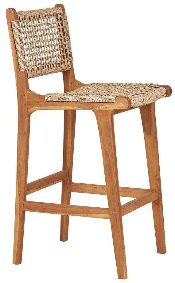 Barová stolička z teakového dreva v prírodnej farbe (výška sedadla 60 cm) Derby – House Nordic