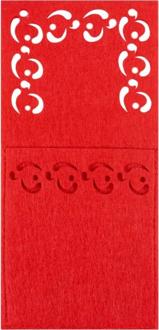 Vianočný obal na príbory KF357R červený