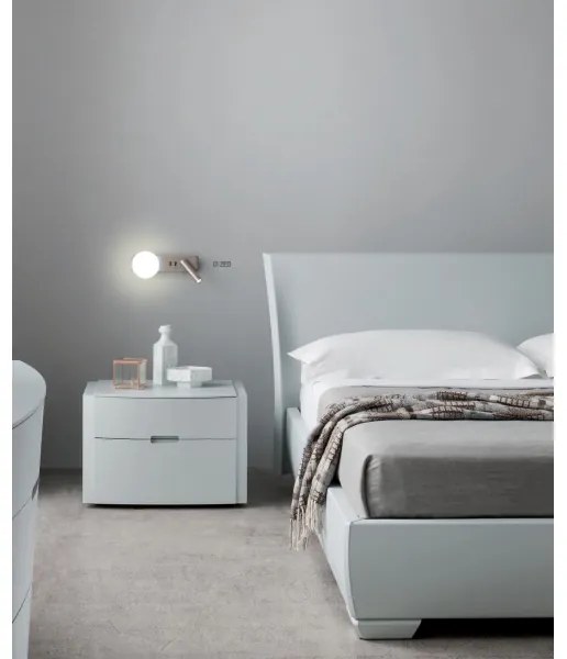 Redo 01-2993 - LED nástenné svietidlo OASIS LED/3W/230V+1xG9/10W USB CRI 90 chróm