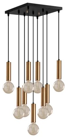 Závesný luster na lanku TEMPO 9xE27/40W/230V zlatý