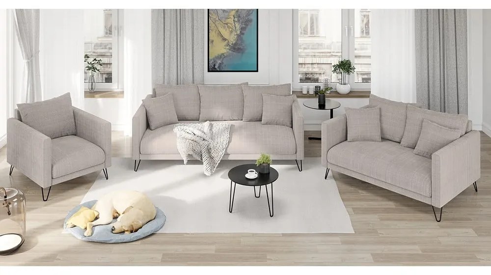 Svetlohnedá ženilková pohovka 140 cm Freya – Ropez