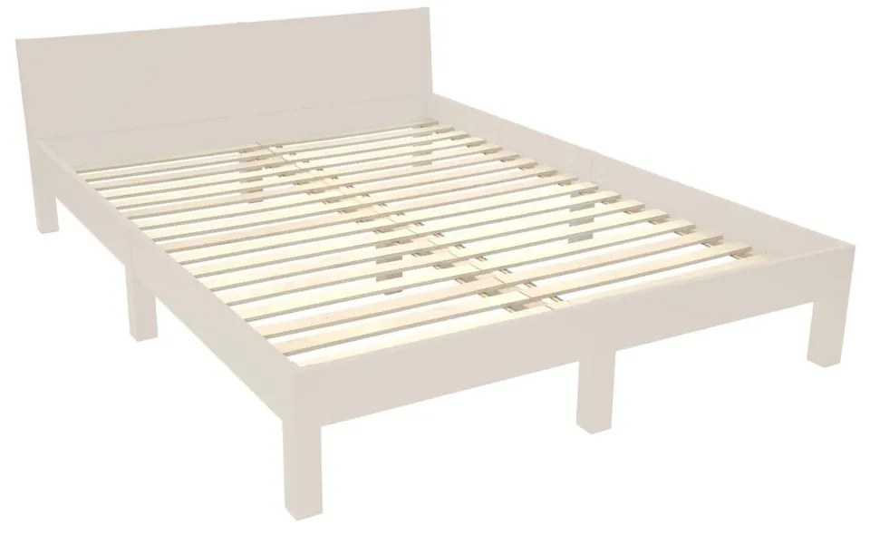 Béžová dvojlôžková posteľ z bukového dreva s roštom 160x200 cm Dabi - Ragaba