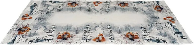 Obrus líšky v zimnom lese 40 × 90 cm