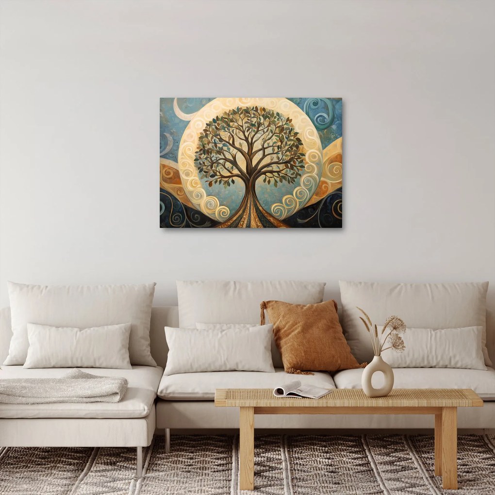 Obraz – Strom života a špirály (70x50 cm)