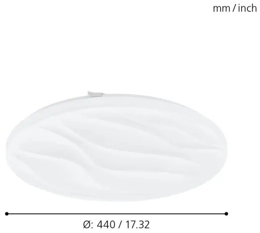 Eglo 99344 - LED Stropné svietidlo BENARIBA LED/22W/230V
