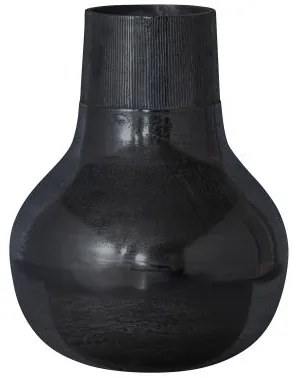 Metal váza XL čierna