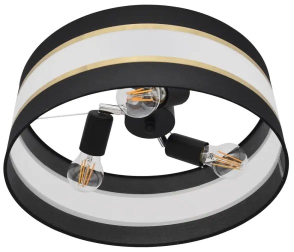 Luster na tyči HELEN 3xE27/15W/230V čierna/zlatá