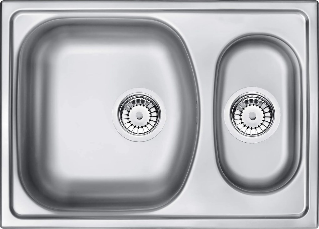 Deante Xylo, nerezový drez na dosku 1,5-komorový B/O 620x440x150 3,5" + sifón, vzor satyna, ZEX_0503