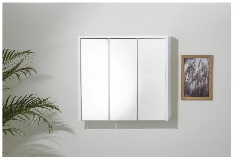 Livarno home Zrkadlová skrinka, biela, 64 x 61 x 16 cm (100392747)