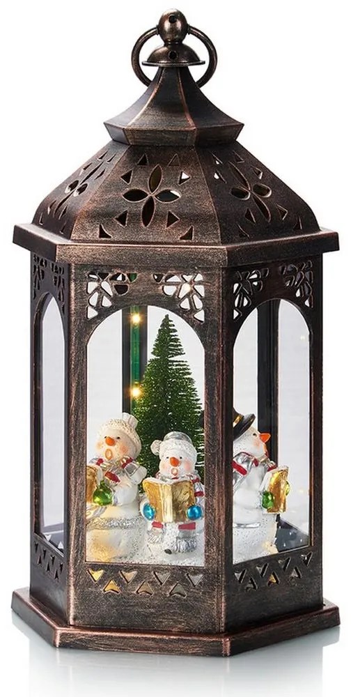 Markslöjd 704973 - LED Vianočná dekorácia ROLF LED/3xAA hnedá lucerna