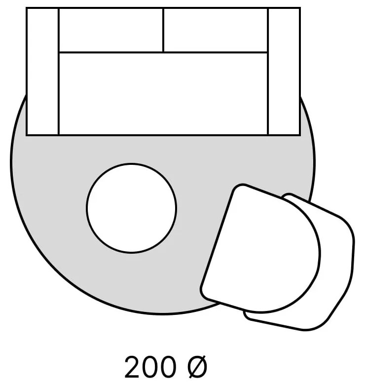 Krémový okrúhly koberec ø 200 cm Leon – Villeroy&Boch