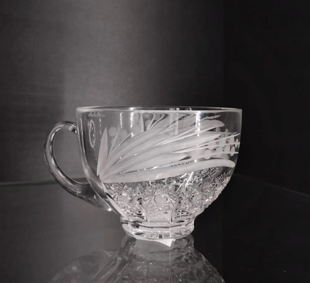 Sada broušených šálků, Glamour Crystal, 240 ml, 2 ks