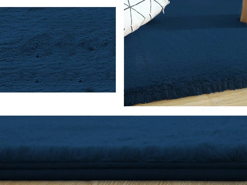 TZ Tmavomodrý obdĺžnikový koberec Rabbit Rozmer: 160x220 cm