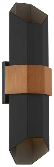 Quoizel QZ-CHASM-L-BKW - LED Vonkajšie svietidlo CHASM 2xLED/9,5W/230V IP44