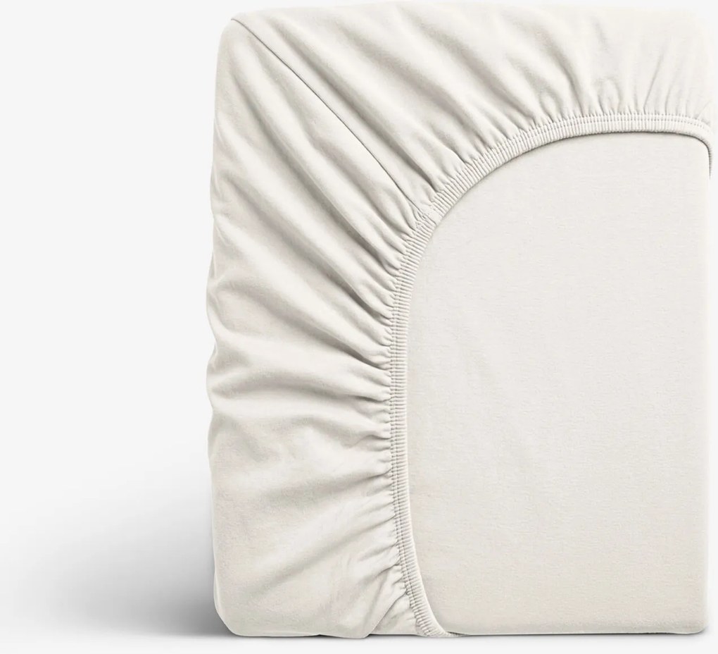 Goldea jersey elastická plachta - smotanová 120 x 200 cm