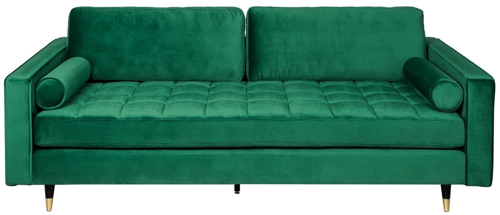 Trojmiestna pohovka COZY VELVET 220cm smaragdovo zelená