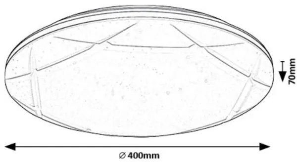 Rabalux 71053 - LED Stropné svietidlo OSWALD LED/24W/230V 4000K pr. 40 cm