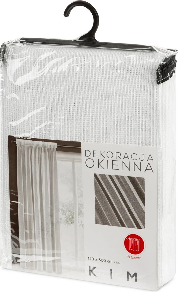 ZÁCLONA NA PÁSKE KIM 140X300 CM BIELA