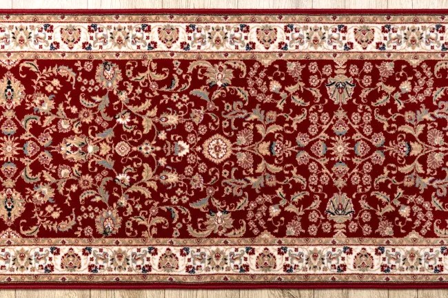 Behúň NAIN 144 51066 Ornament / Kvety, bordový / béžový