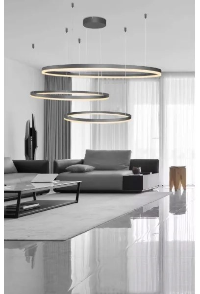 Azzardo AZ4707 - LED Luster na lanku HALO LED/130W/230V čierna