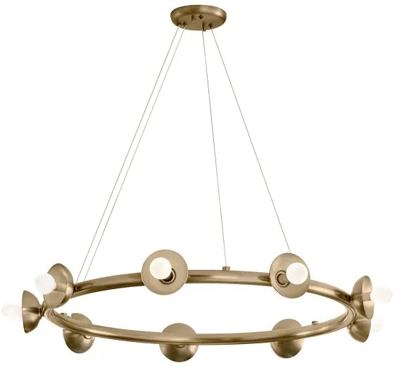 Kichler KL-PALTA9-CPZ - Závesný luster PALTA 9xE14/40W/230V, zlatý