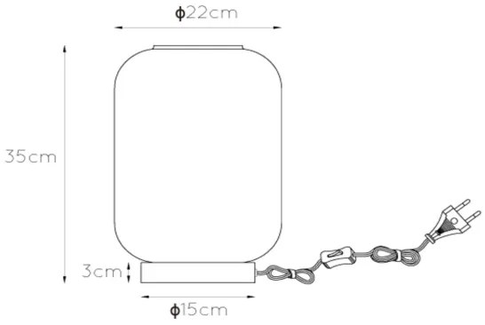 Lucide 45594/01/65 - Stolná lampa JOANET 1xE27/40W/230V čierna