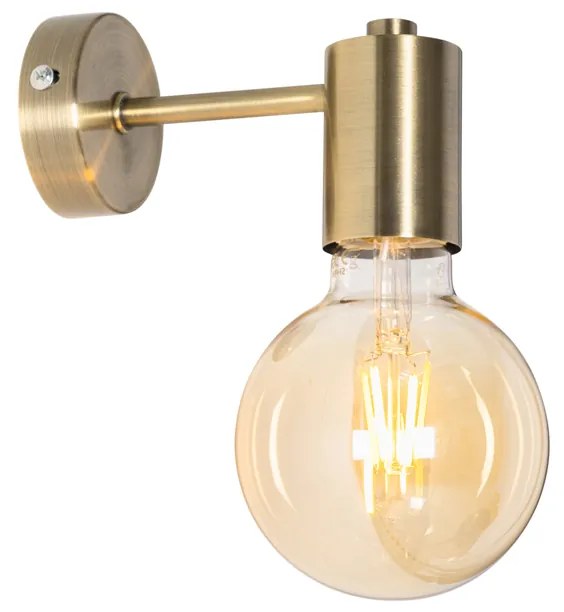 Priemyselná nástenná lampa bronzová - Facil