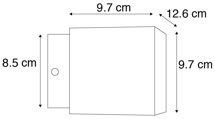 Dizajnová nástenná lampa čierna/zlatá vrátane LED - Caja