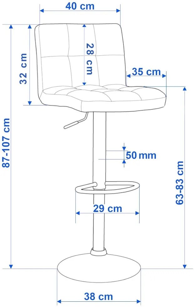 Barová stolička ARAKO CHRÓM béžová