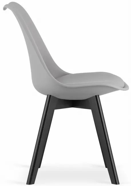 Set dvoch jedálenských stoličiek MARK sivý - čierne nohy (2 ks)