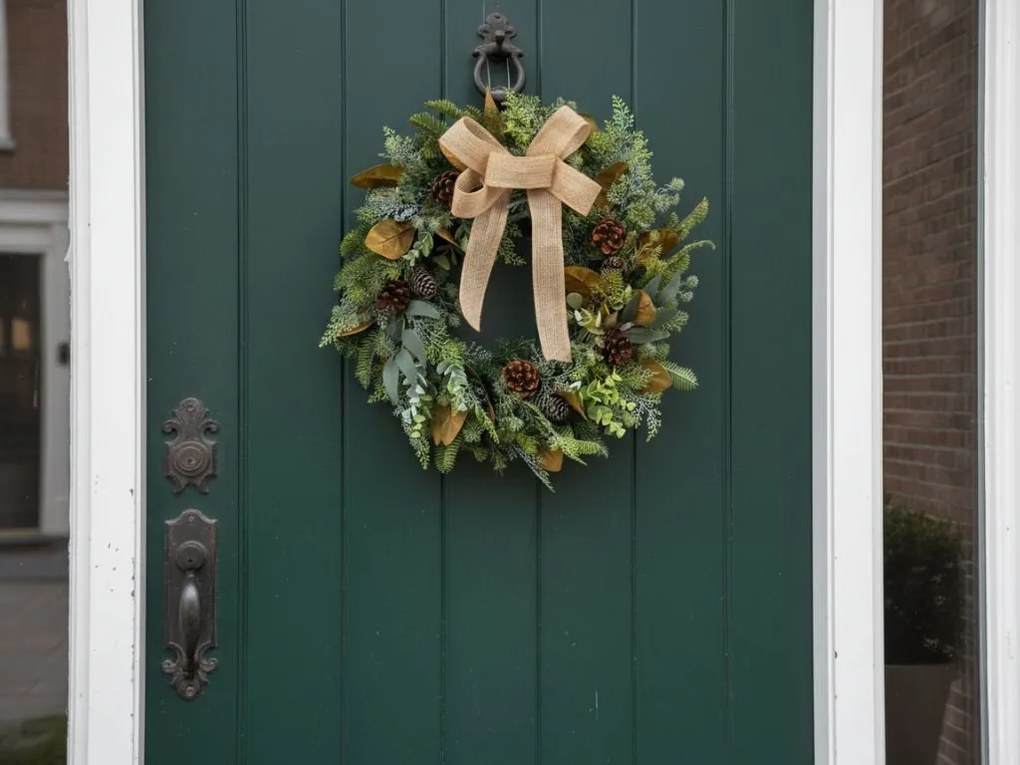 Vianočný veniec na dvere WINTER GREEN Ø 45 cm