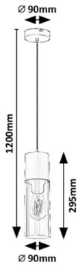 Rabalux 72051 - Luster na lanku RONNO 1xE27/25W/230V