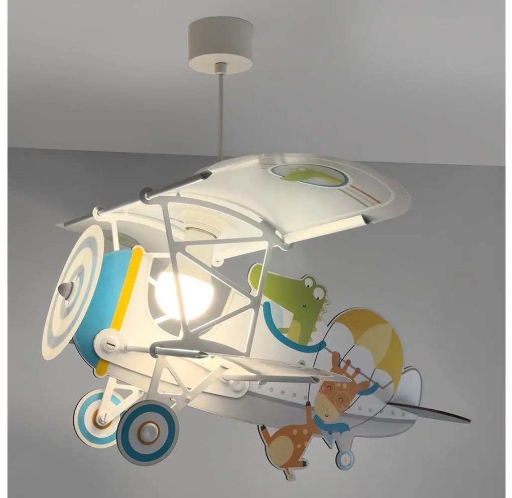 Dalber 54542 - Detský luster LITTLE CROCODILE 1xE27/15W/230V 54542