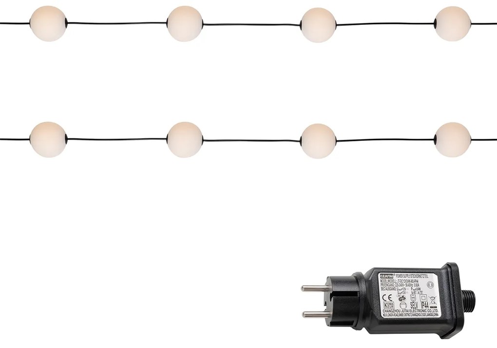 Moderná vonkajšia svetelná reťaz 8M vrátane LED 14 svetiel - Malai