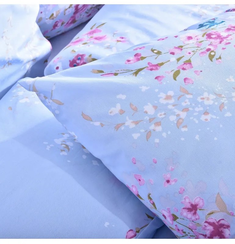 Obliečky bavlnené Stela modré EMI, Štandardný set jednolôžko obsahuje 1x 140x200 + 1x 70x90