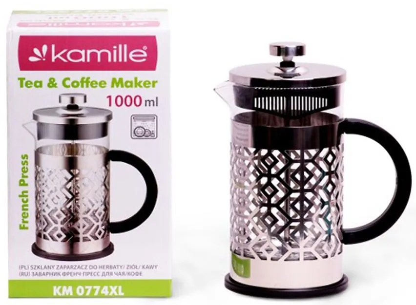 Zaparovač na čaj/kávu French Press 1000ml