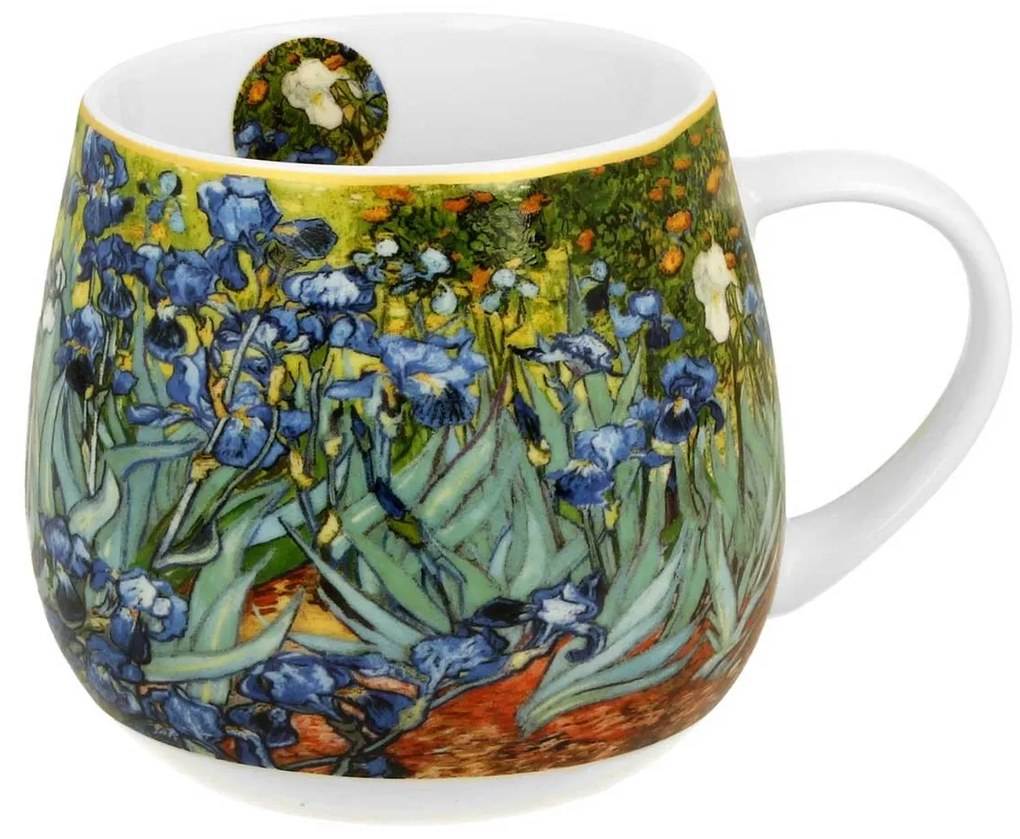 Porcelánový hrnek BARYLKA Van Gogh IRISES 430 ml modrý