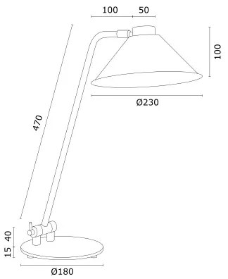Argon 4996 - Stolná lampa GABIAN 1xE27/15W/230V biela