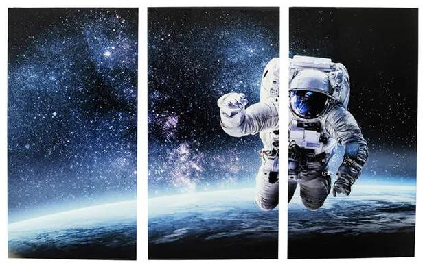 Man in Space obraz sklenený modrý