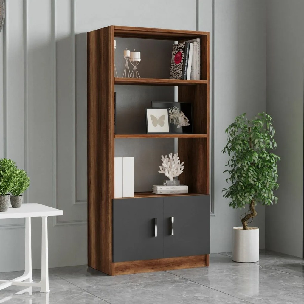 Knižnica Voma Anthracite and Walnut